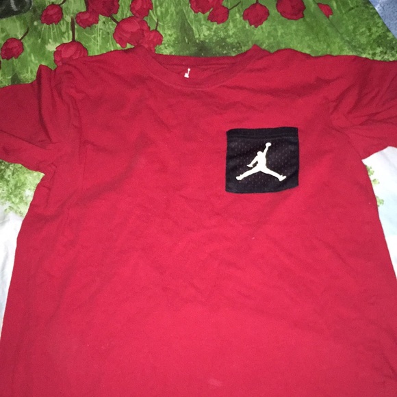 jordan shirts red and black